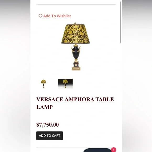 Versace Tronco Di piramide table Lamp - Picture 8 of 9